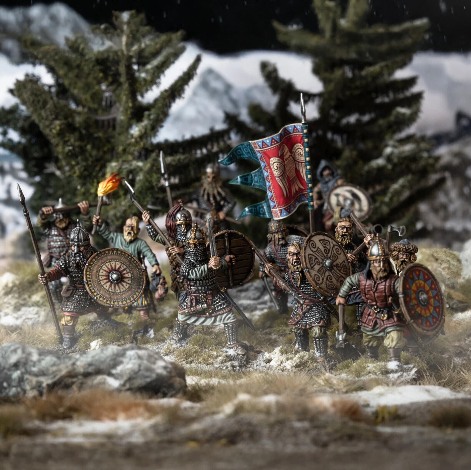 Victrix Warriors Of The Dark Ages 28mm Scale Hard Plastic Rus Infantry - VXDA018