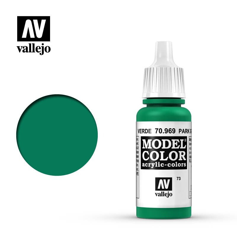 Vallejo Model Color Park Green Flat Acrylic 17ml Dropper Bottle - 70.969