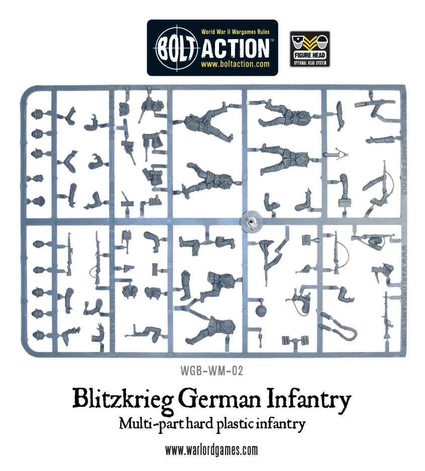 Warlord Games Bolt Action 1:56 Scale WWII Blitzkrieg German Infantry - 402012012