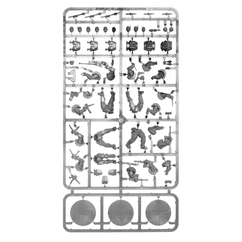 Warlord Games Konflikt 47 1:56 Scale Axis Stahltruppen Heavy Infantry - 452010202