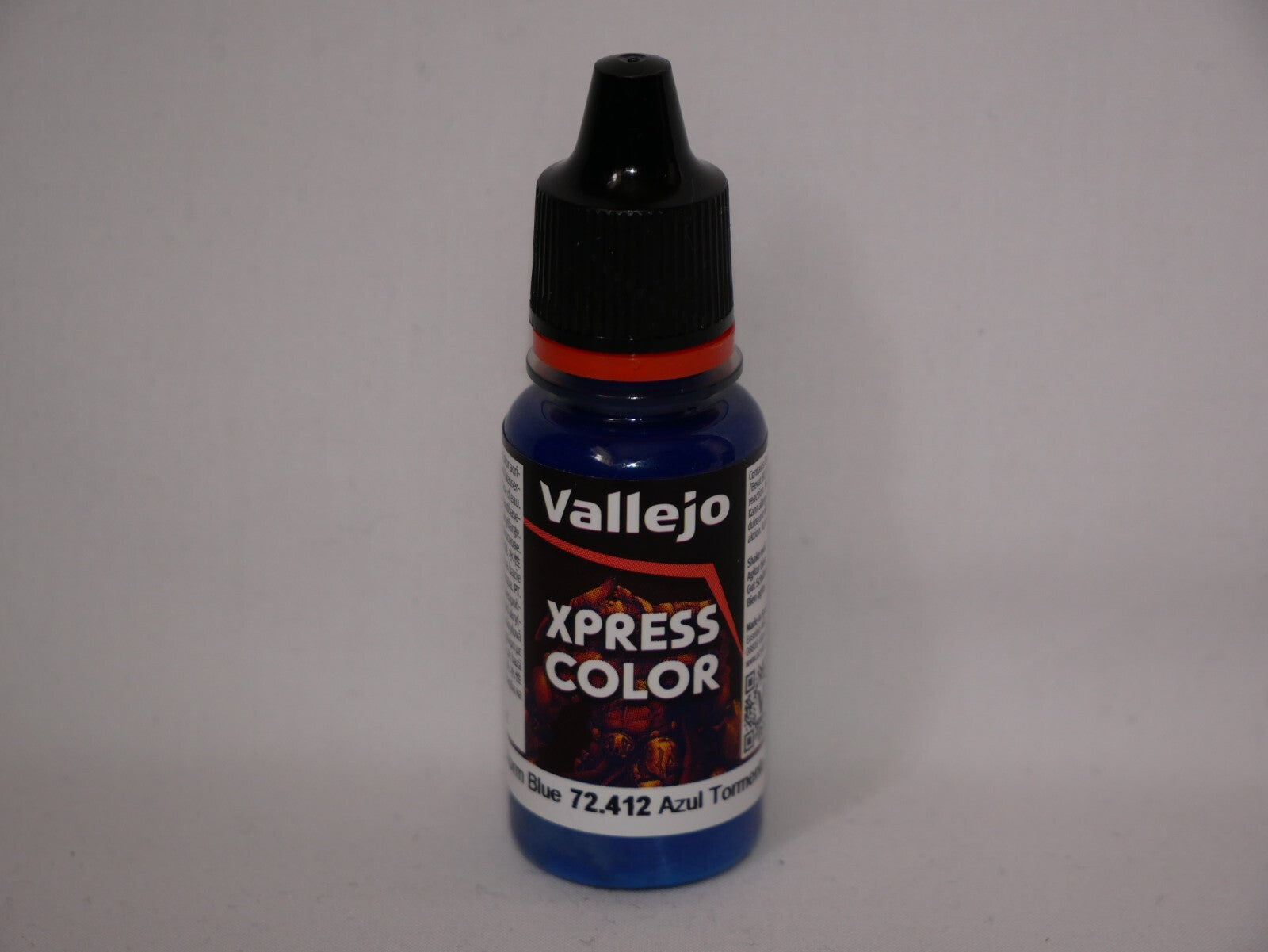 Vallejo Xpress Color Acrylics Storm Blue 18ml/0.6 fl oz Dropper Bottle - 72.412