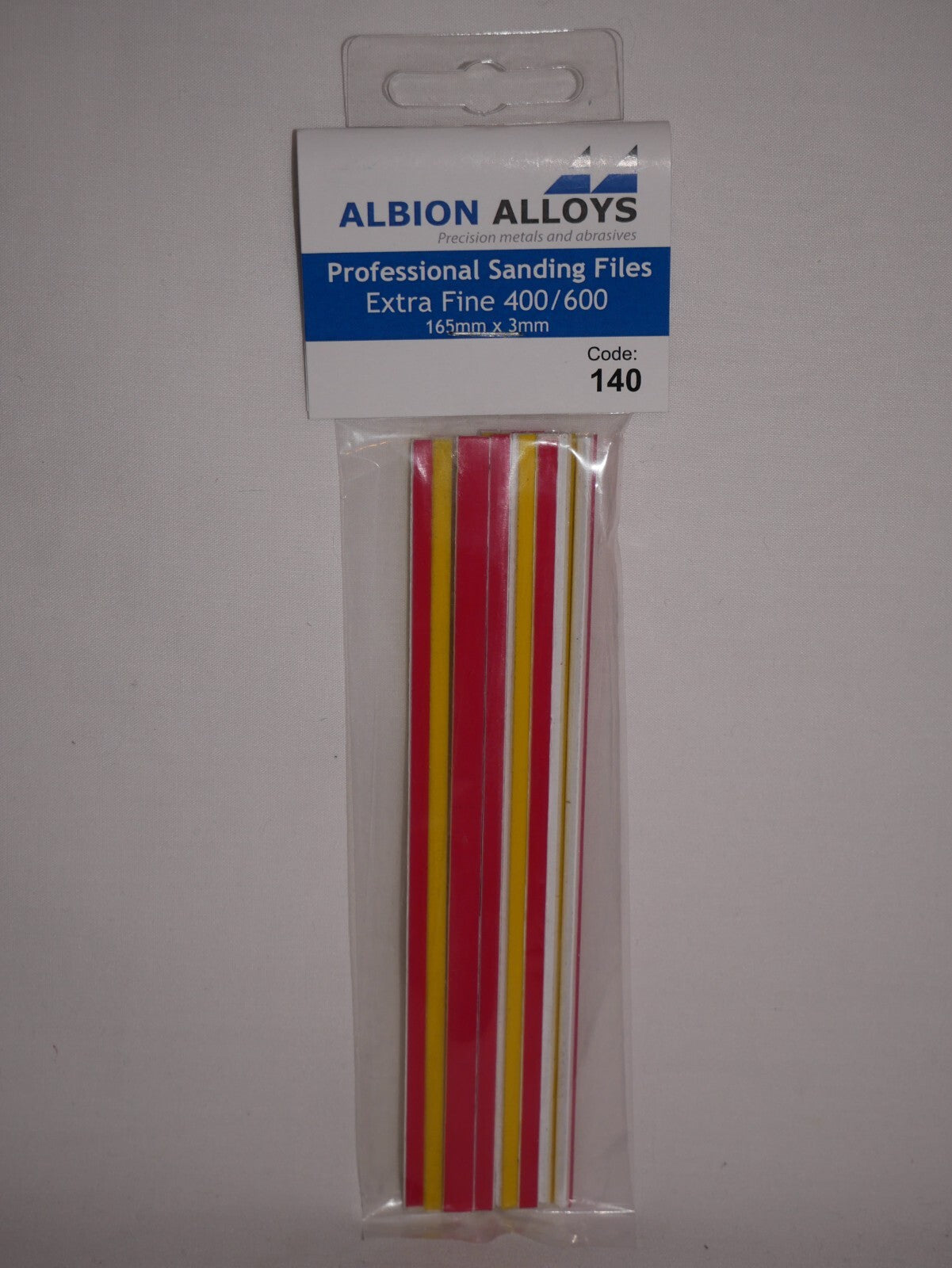Albion Alloys Professional Extra Fine Sanding Files 400/600 Grit 165mm x 3mm - 140