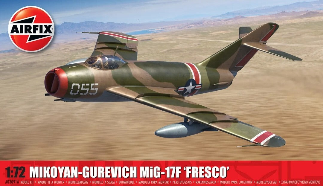 Airfix 1:72 Scale Mikoyan-Gurevich MiG-17F 'Frescio' Kit Skill Level 2 - A03091A