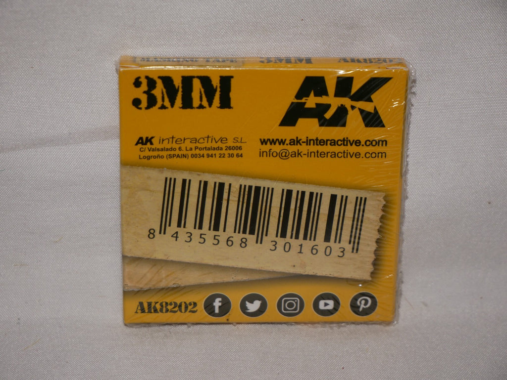 AK Interactive High Quality Smooth Rice Paper Masking Tape (3mm x 20m) AK8202
