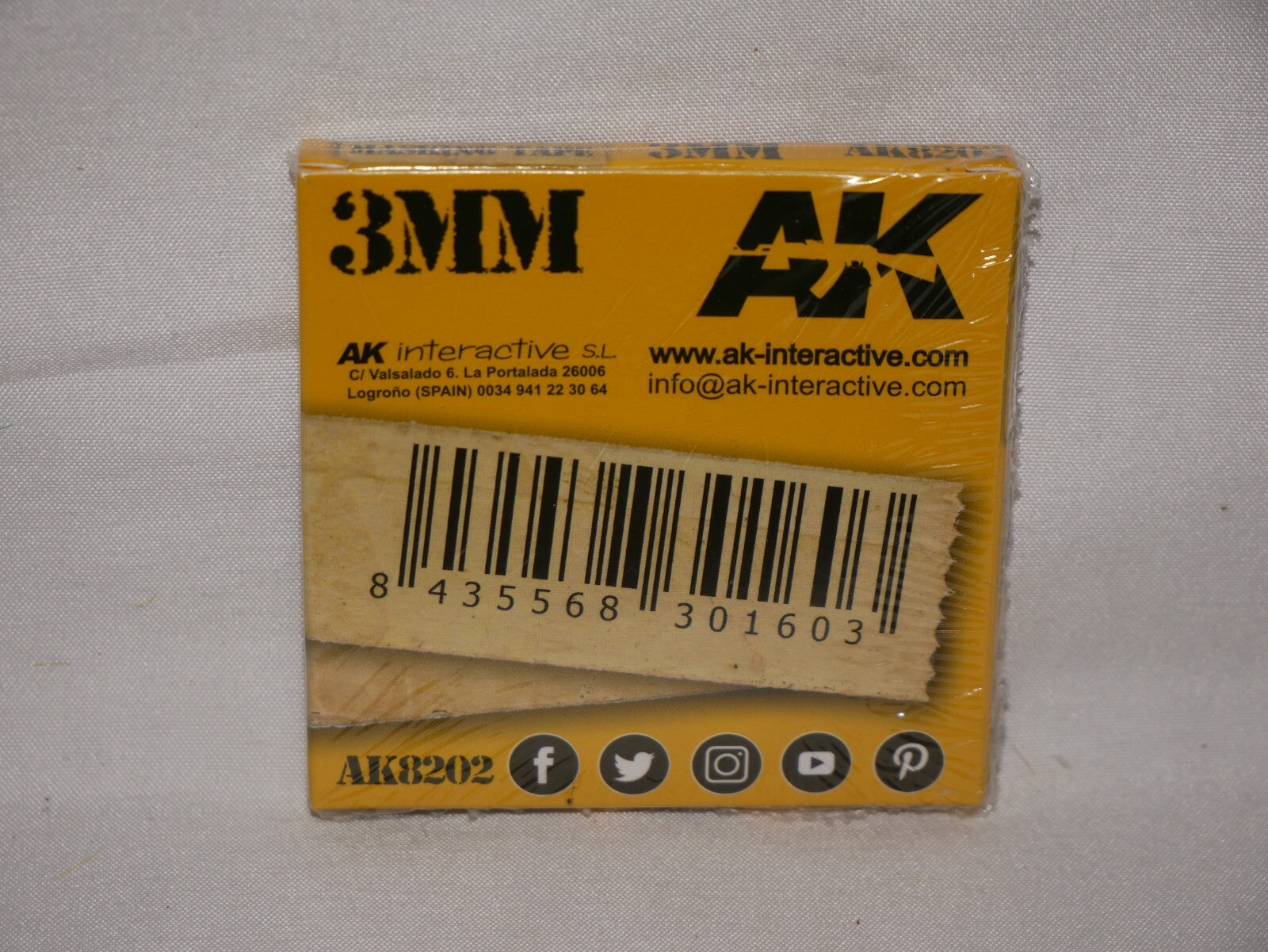 AK Interactive High Quality Smooth Rice Paper Masking Tape (3mm x 20m) AK8202