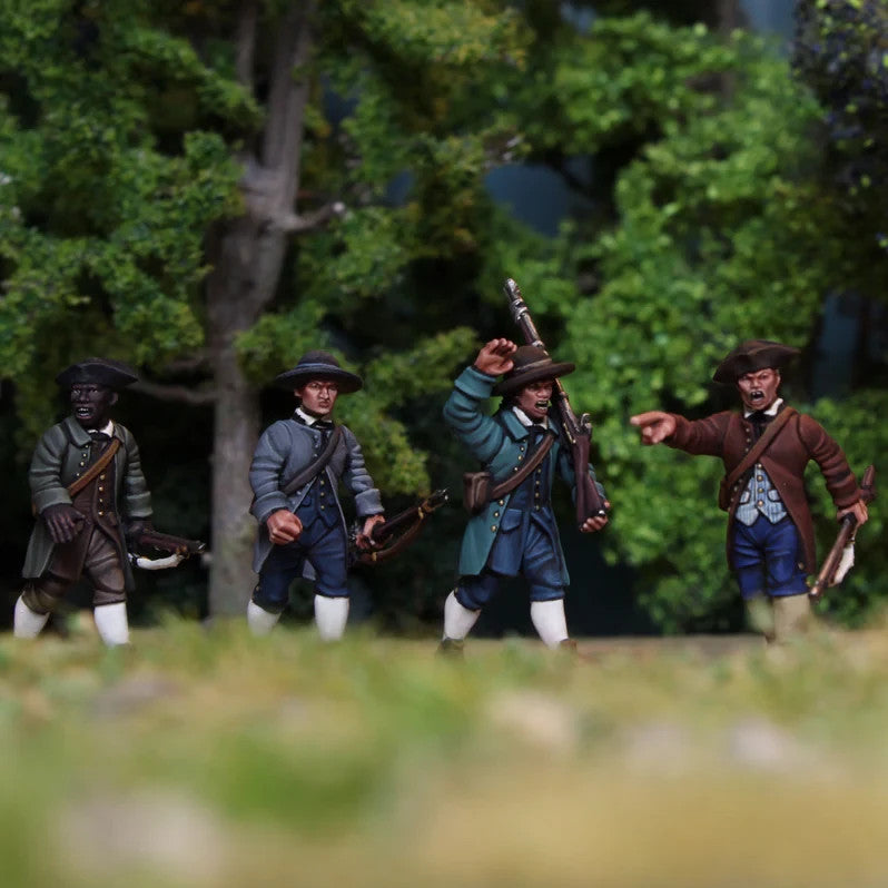 Wargames Atlantic The Age of Reason 1:56 Scale Hard Plastic Minutemen - WAAAR001