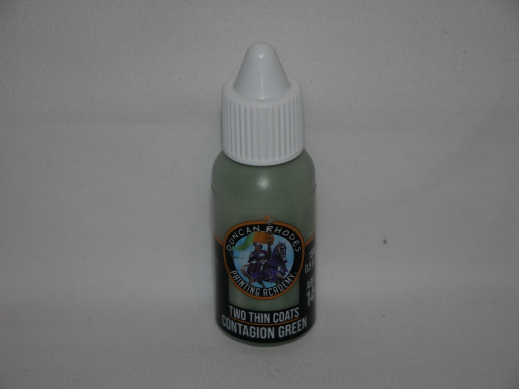 Duncan Rhodes Painting Academy Two Thin Coats Contagion Green 15ml Bottle 10136