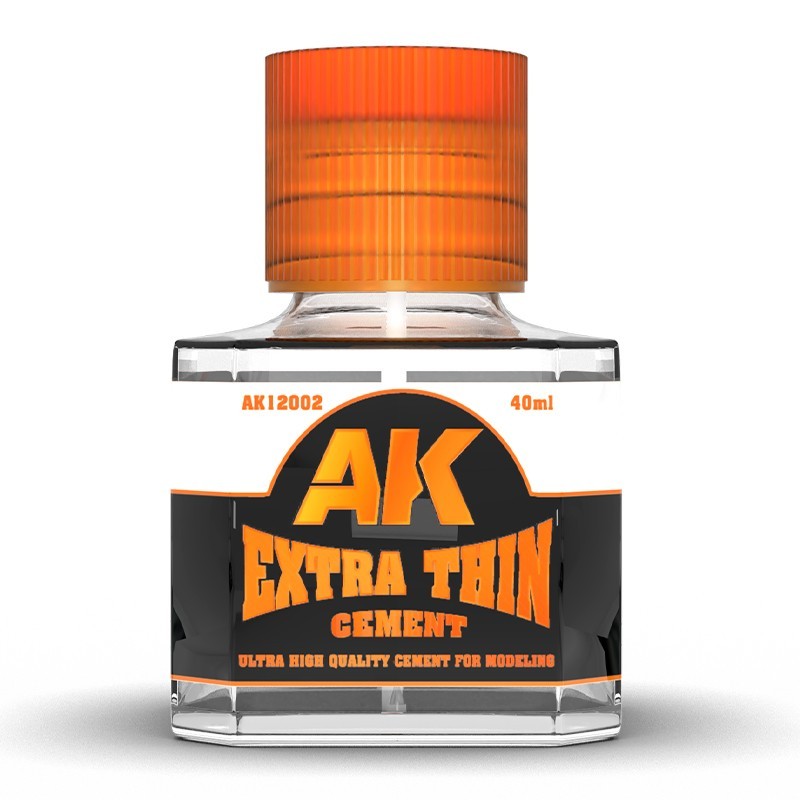 AK Interactive Ultra High Quality Extra Thin Cement 40ml Glass Bottle - AK12002