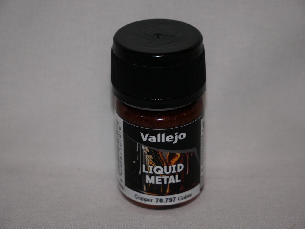 Vallejo Liquid Metal Copper Metallic Alcohol Based 35ml / 1.15 fl oz - 70.797