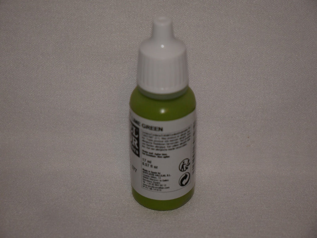 Vallejo Model Color Lime Green Acrylic 17ml /0.57 fl oz Dropper Bottle - 70.827