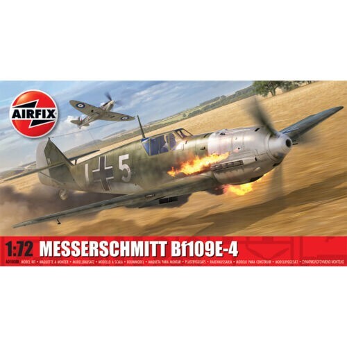 Airfix 1:72 WW2 Messerschmutt Bf109E-4 Plastic Model Kit Skill Level 1 - A01008B