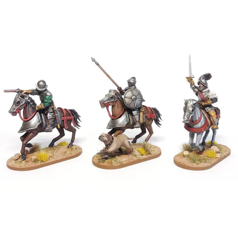 Wargames Atlantic 28mm Hard Plastic Renaissance Heavy Cavalry Figures - WAARN006