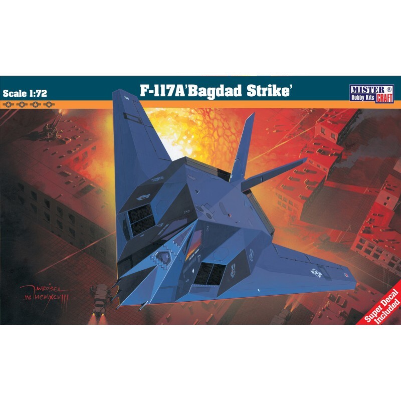 MisterCraft Hobby Kits 1:72 Scale (E-07) Lockheed F-117A Bagdad Strike - 050078