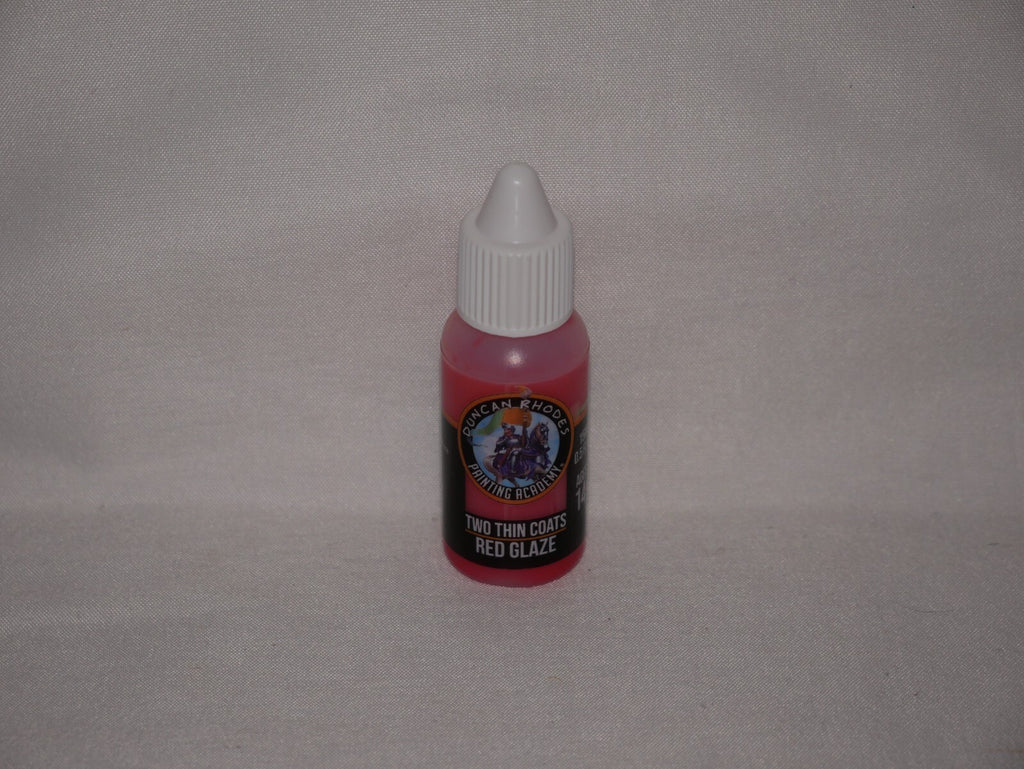 Duncan Rhodes Painting Academy 'Two Thin Coats' Red Glaze 15ml Bottle - 10115