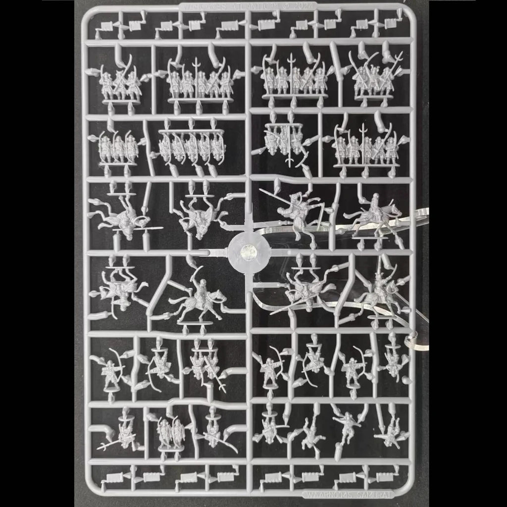 Wargames Atlantic Grand Battle Scale Hard Plastic 10mm Samurai Figures WAARN004S