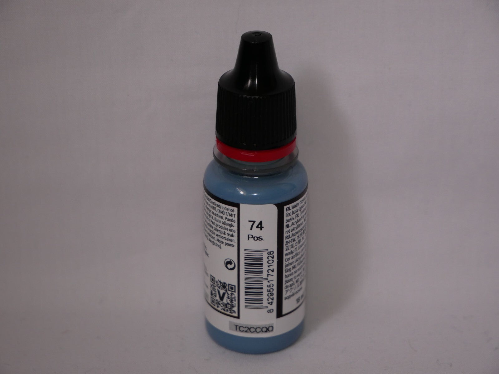 Vallejo Game Color Acrylic Range Steel Grey 18ml/0.6 fl oz Dropper Bottle 72.102