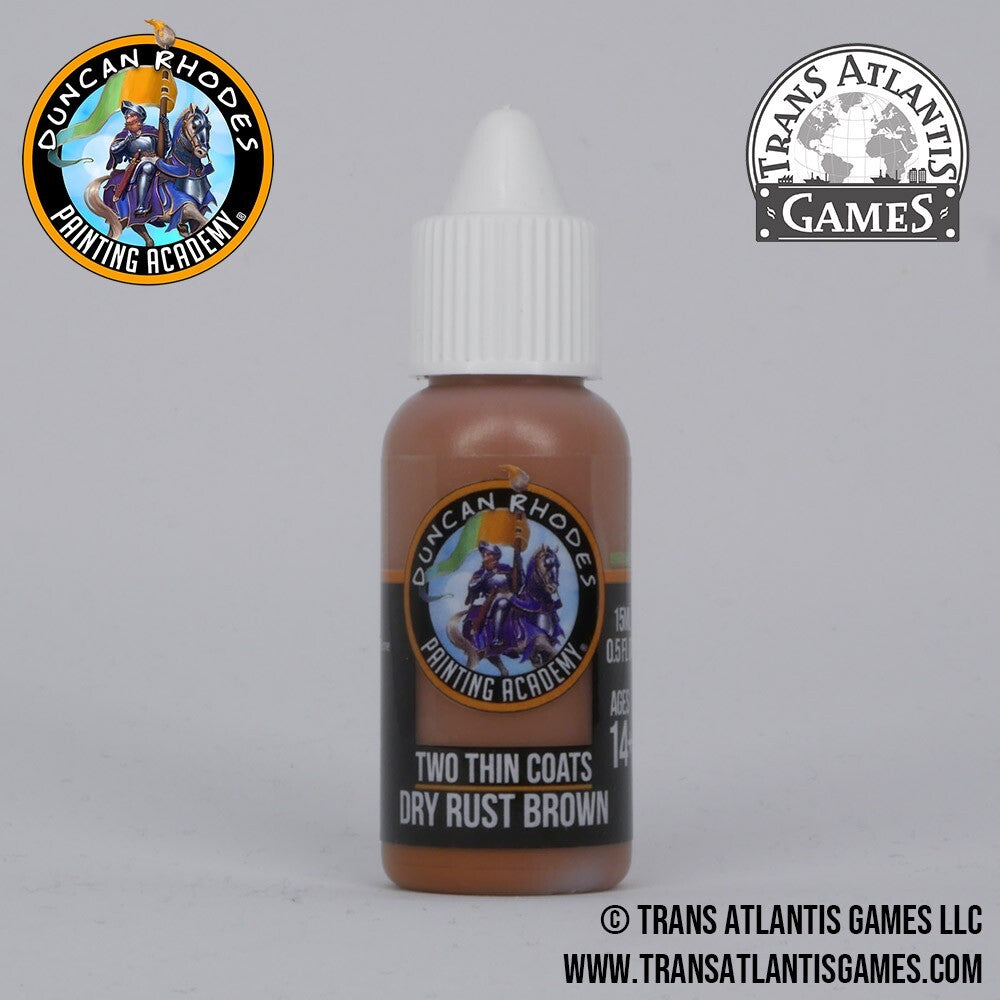 Duncan Rhodes Painting Academy 'Two Thin Coats' Dry Rust Brown 15ml Bottle 10089