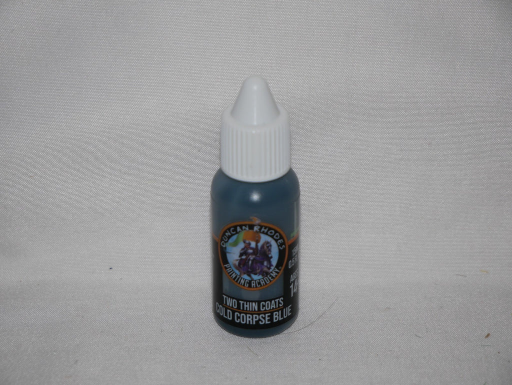 Duncan Rhodes Painting Academy Two Thin Coats Cold Corpse Blue 15ml Bottle 10049