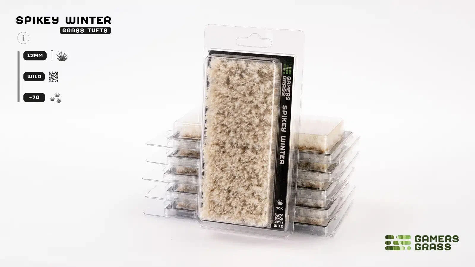 Gamers Grass Wild Spikey Winter 12mm Tufts For Wargaming Bases 70 Per Pack GGK-W