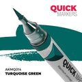 AK Interactive Acrylic Quick Gen Markers For Tabletop Games Turquoise Green - AKMQ014