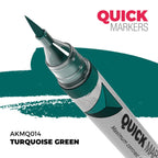 AK Interactive Acrylic Quick Gen Markers For Tabletop Games Turquoise Green - AKMQ014