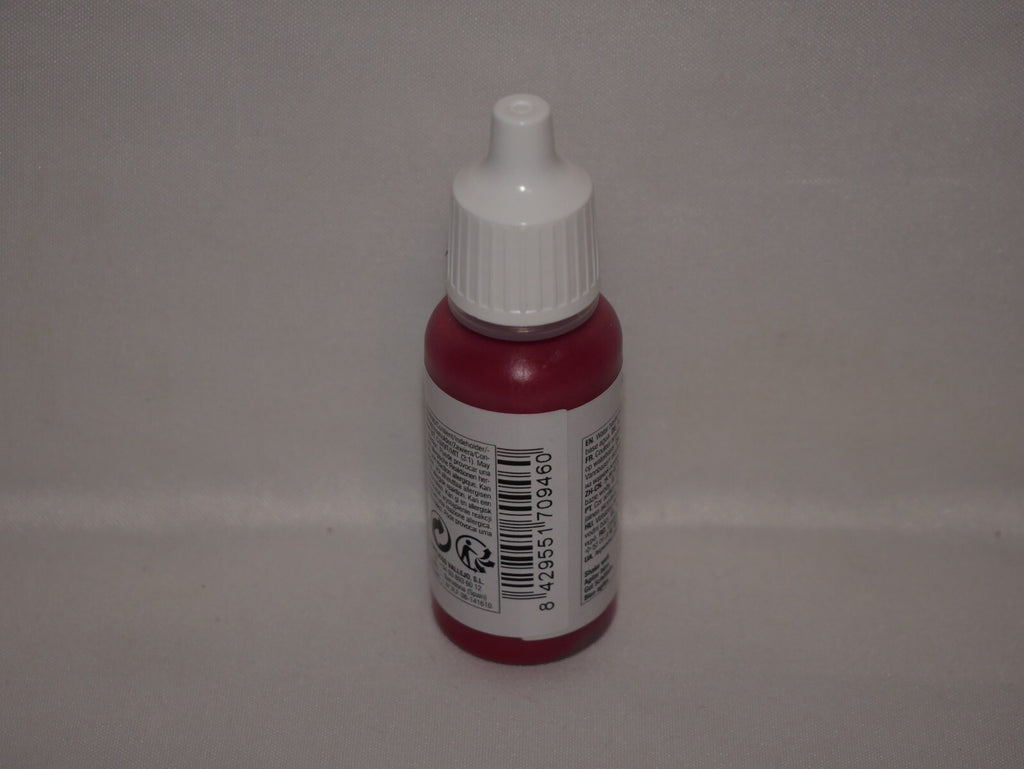 Vallejo Model Color Dark Red Acrylic 17ml/0.57 fl oz Dropper Bottle 70.946