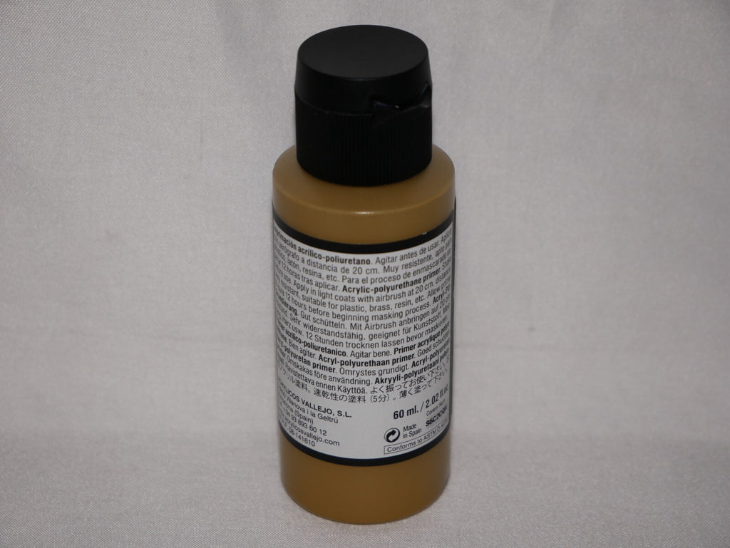 Vallejo Polyurethane Surface Primer German Dark Yellow 60ml Bottle - 73.604
