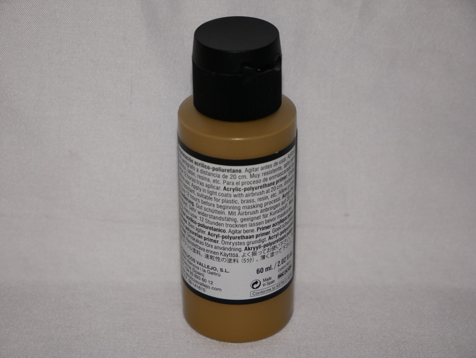 Vallejo Polyurethane Surface Primer German Dark Yellow 60ml Bottle - 73.604