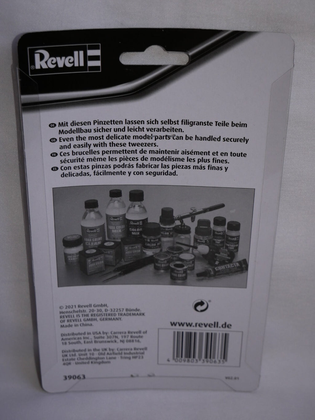Revell Modeling 3 Piece Tweezer Set For Model & Hobby Building - 39063