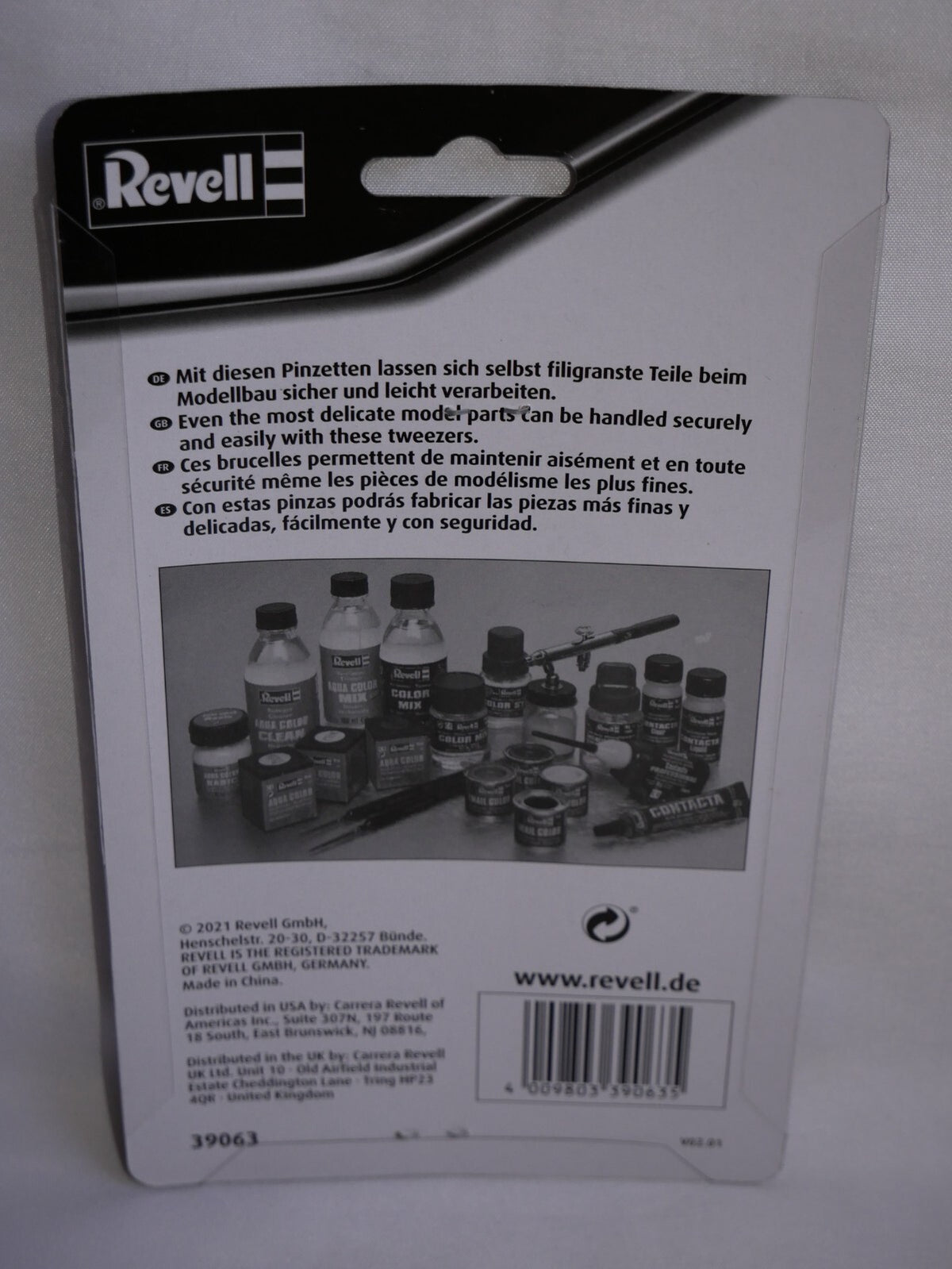 Revell Modeling 3 Piece Tweezer Set For Model & Hobby Building - 39063