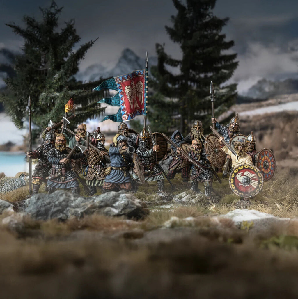 Victrix Warriors Of The Dark Ages 28mm Scale Hard Plastic Rus Infantry - VXDA018