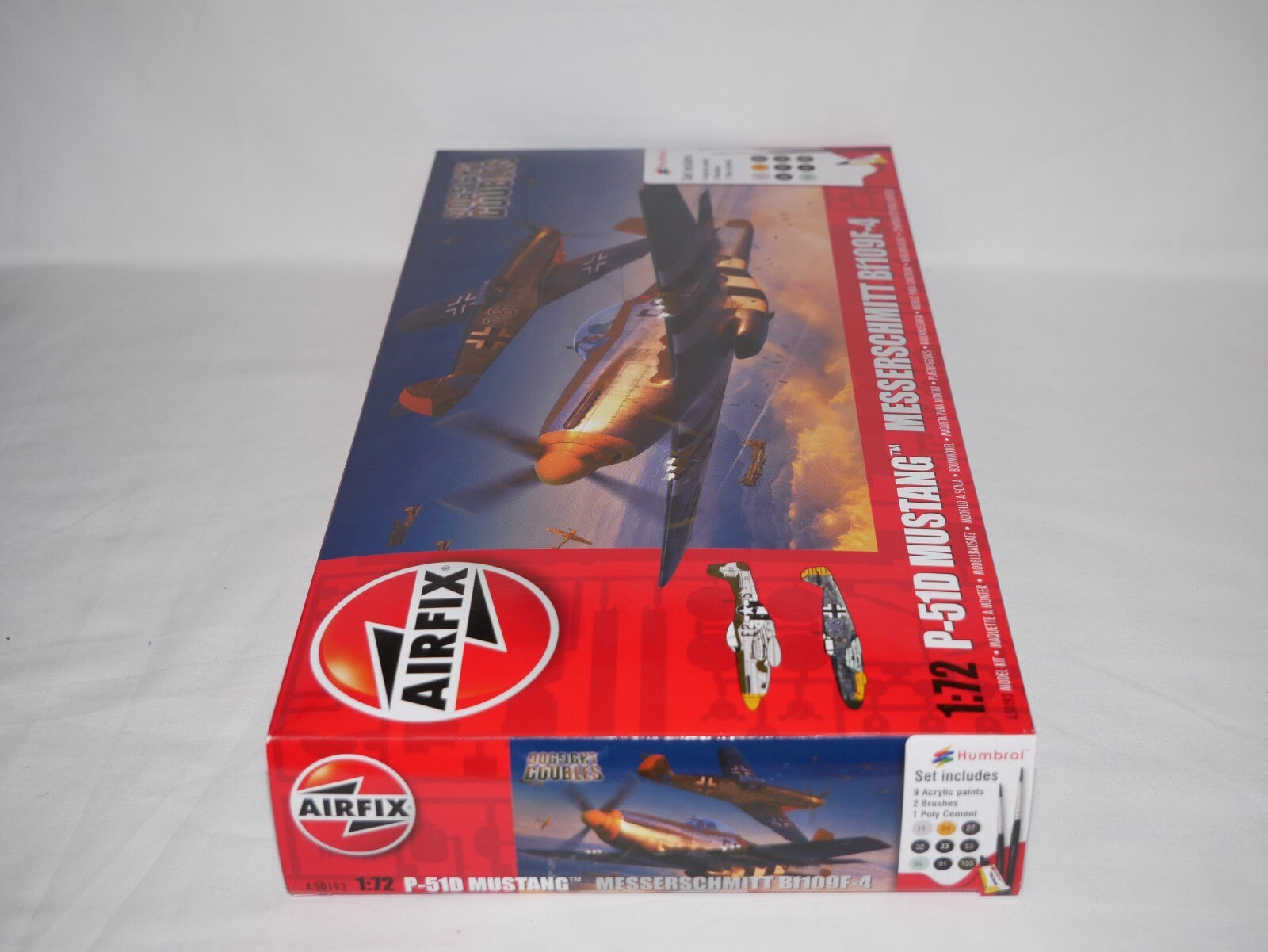 Airfix 1:72 Scale Dogfight Doubles P-51 Mustang Vs Messerschmitt Bf109F-4 A50193