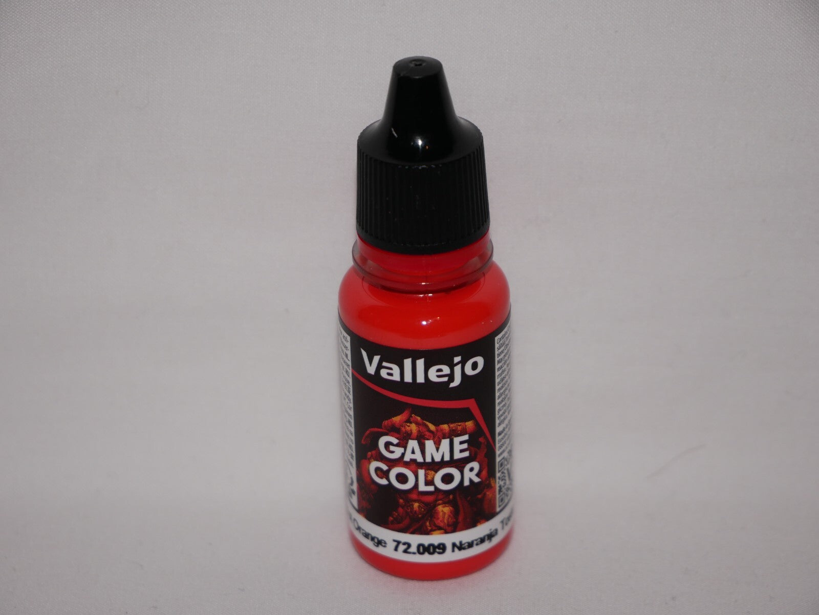 Vallejo Game Color Acrylic Range Hot Orange 18ml/0.6 fl oz Dropper Bottle 72.009