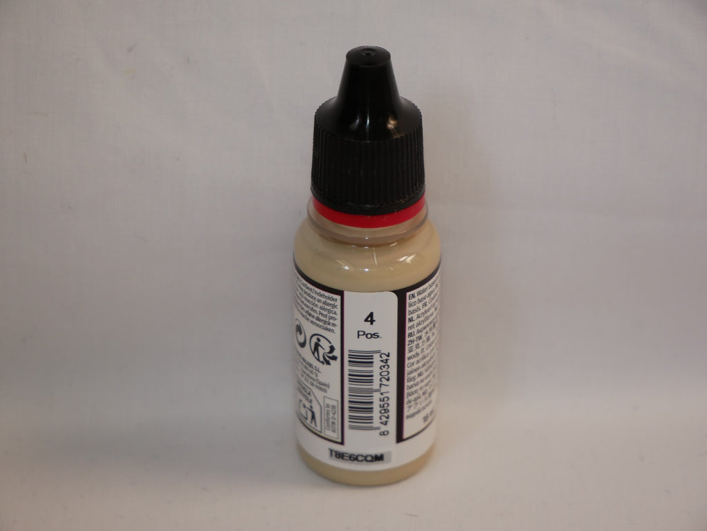 Vallejo Game Color Acrylic Range Bone White 18ml/0.6 fl oz Dropper Bottle - 72.034