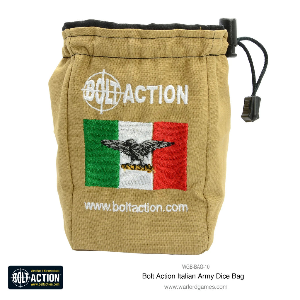Warlord Games Bolt Action 1:56 Scale WWII Italian Army Order Dice Bag - WGB-BAG-10