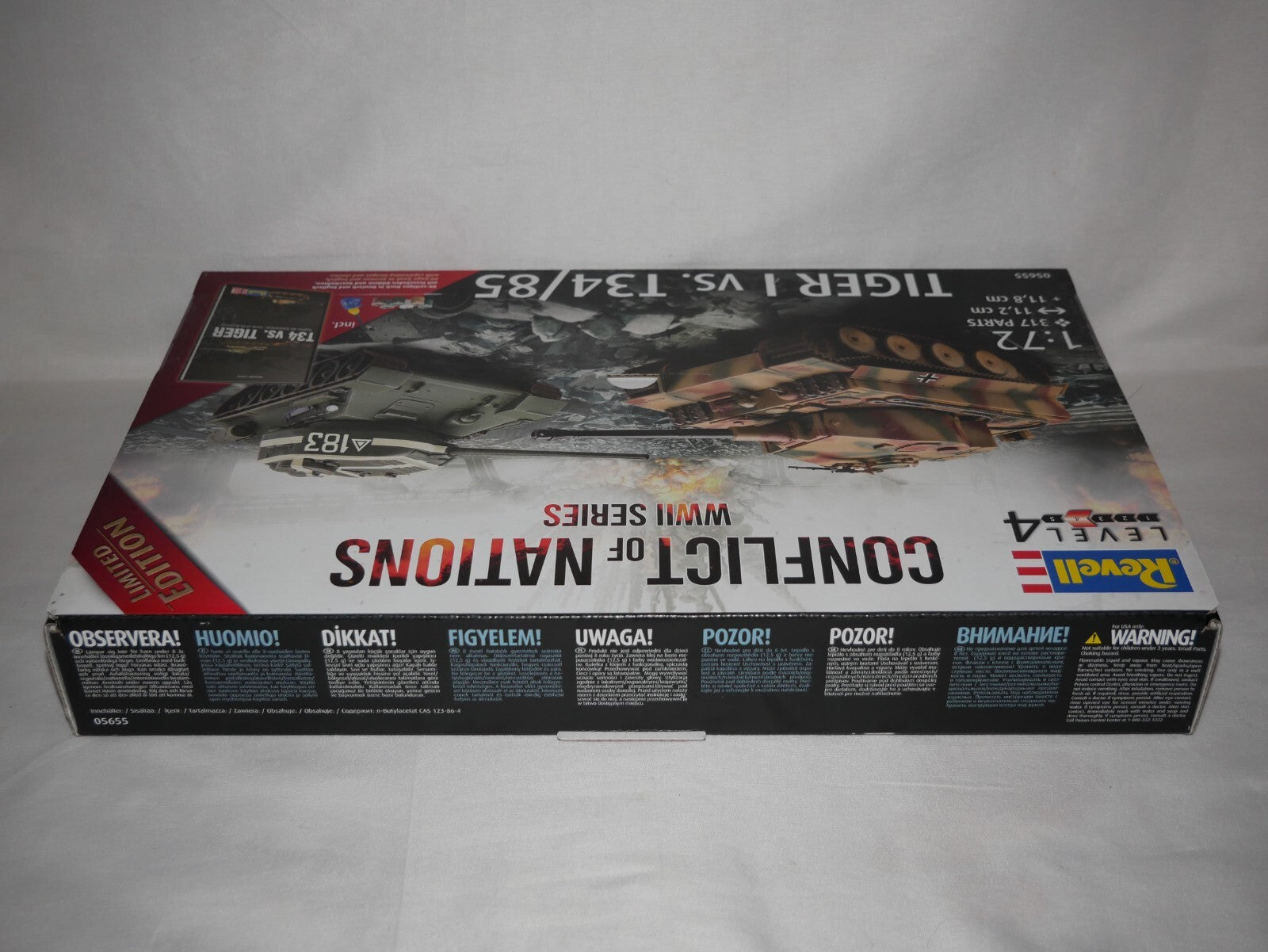 Revell 1:72 Conflict of Nations WW2 Series Tiger 1 VS T34/85 Skill Level 4 05655