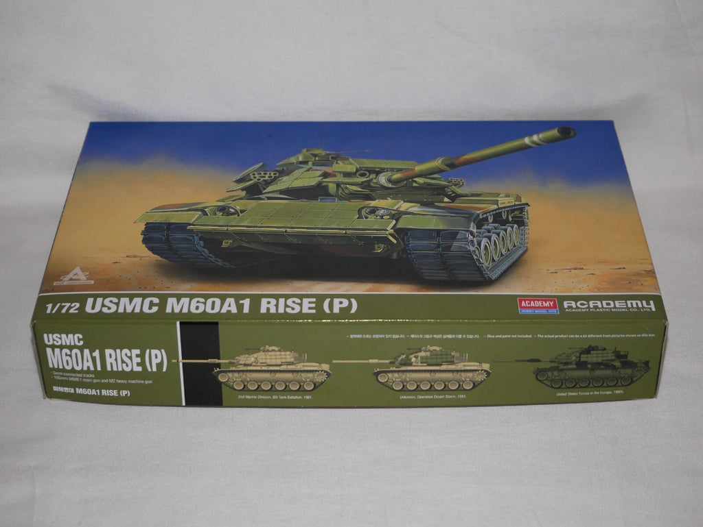 Academy Hobby Model Kits 1:72 Scale USMC M60A1 Rise (P) Main Battle Tank - 13425