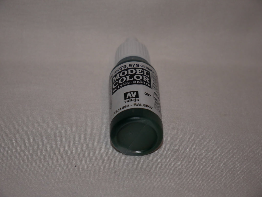 Vallejo Model Color German Camo Dark Green Acrylic 17ml Dropper Bottle - 70.979