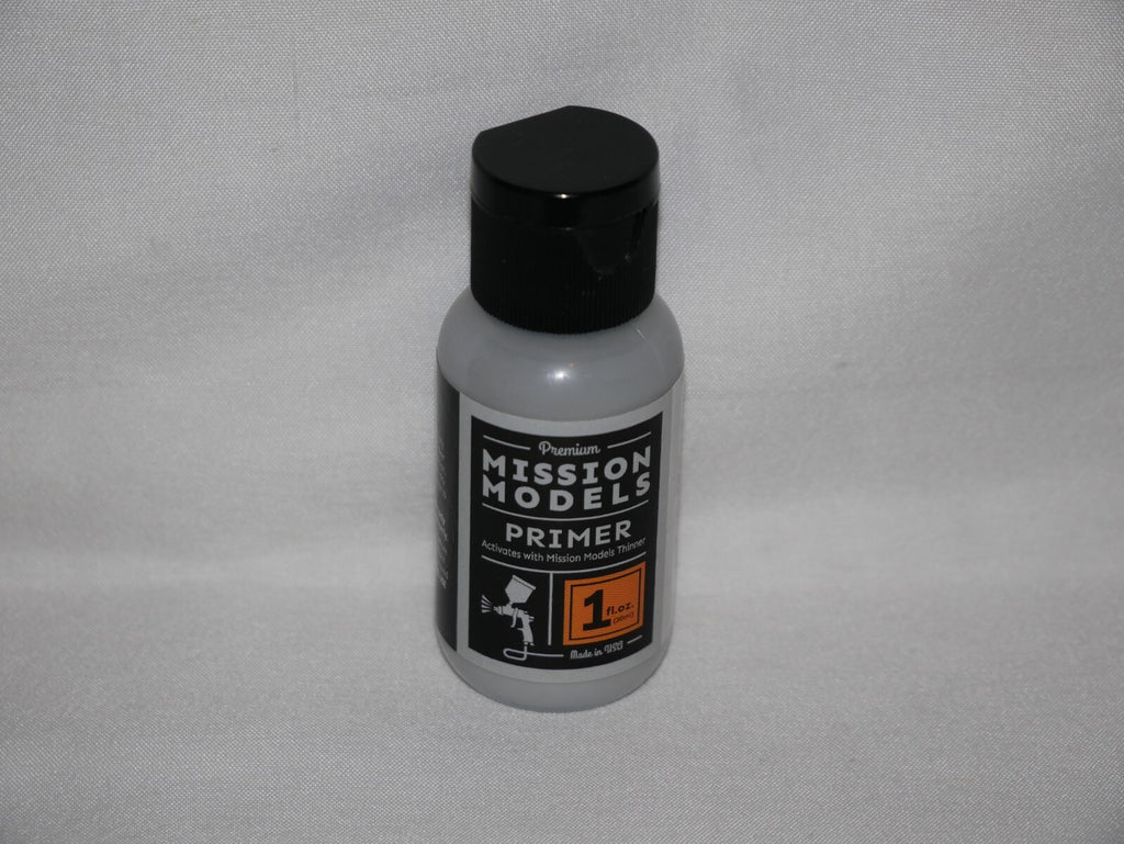 Mission Models Premium Hobby Paints Grey Primer 30ml / 1 fl oz Bottle MMS - 003