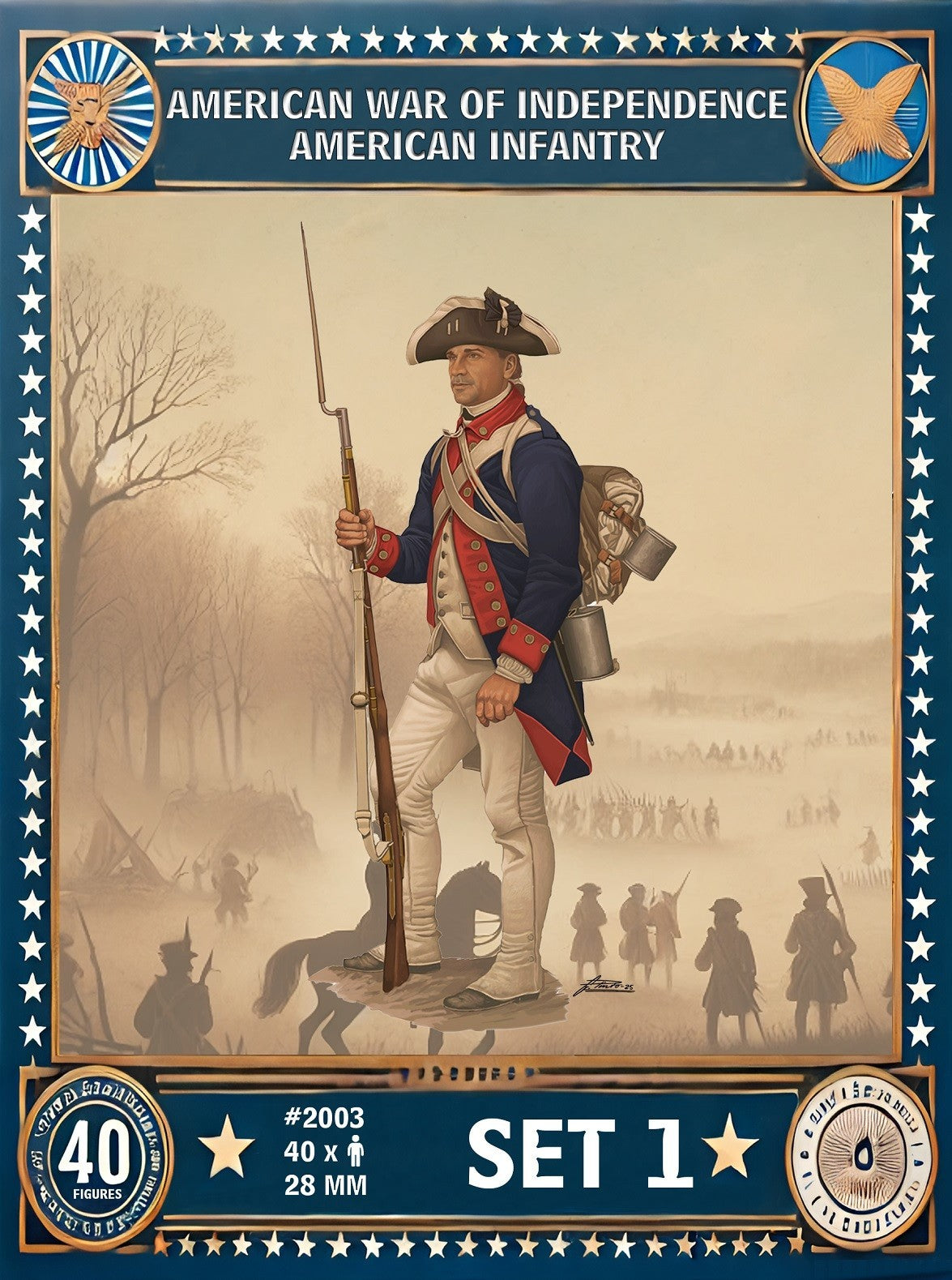 Hat Industrie 1:56 American War Of Independence American Infantry Set 1 - 2003