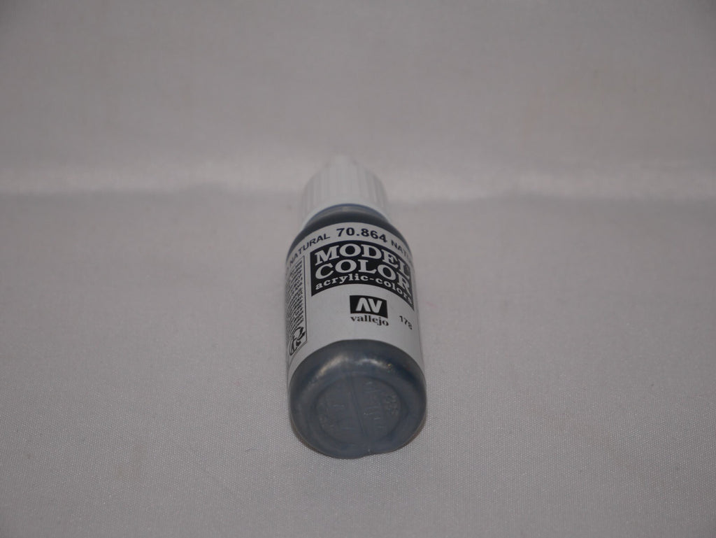 Vallejo Model Color Natural Steel Metallic Acrylic 17ml Dropper Bottle - 70.864