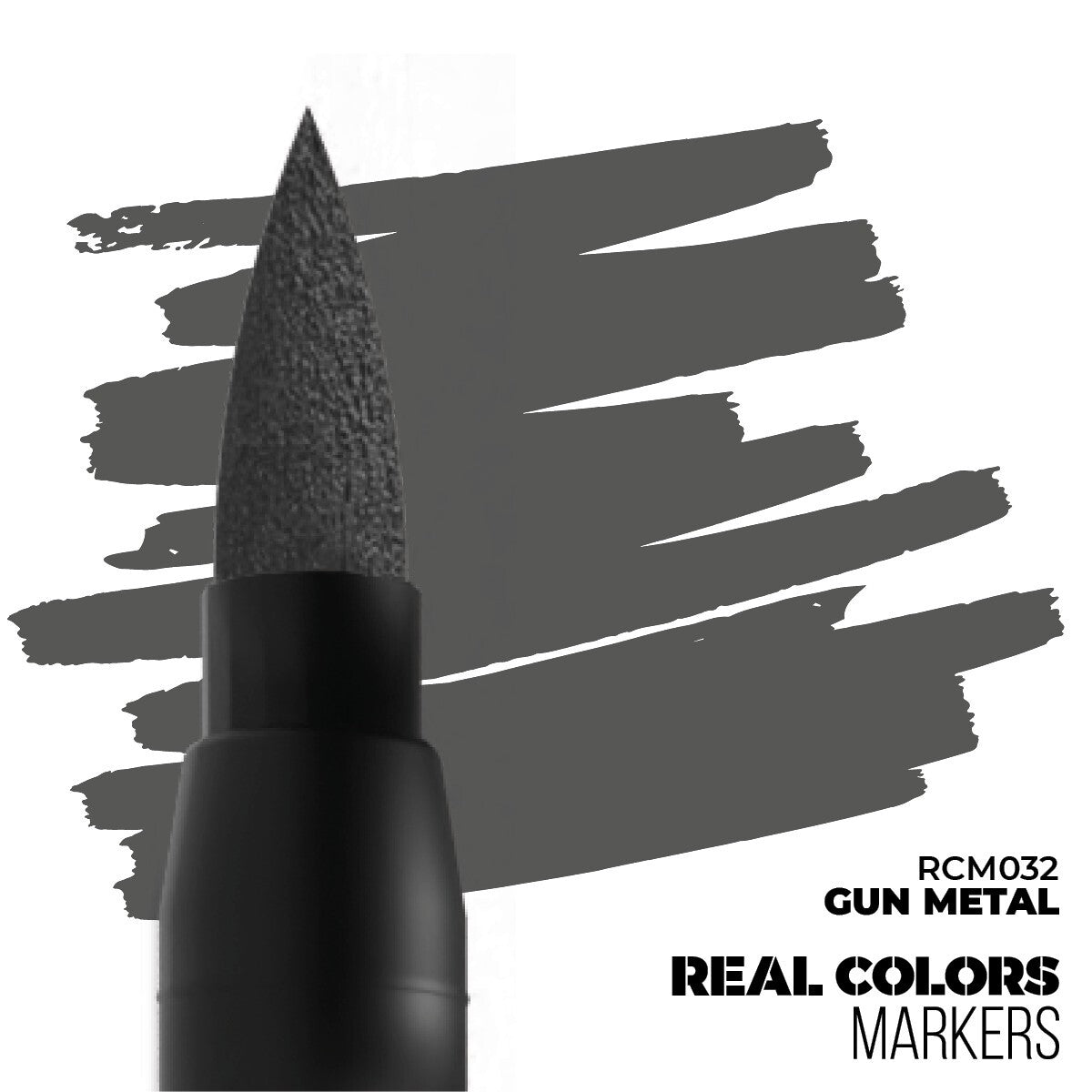AK Interactive Real Colors Acrylic Fast Drying Marker Pens Gun Metal - RCM032