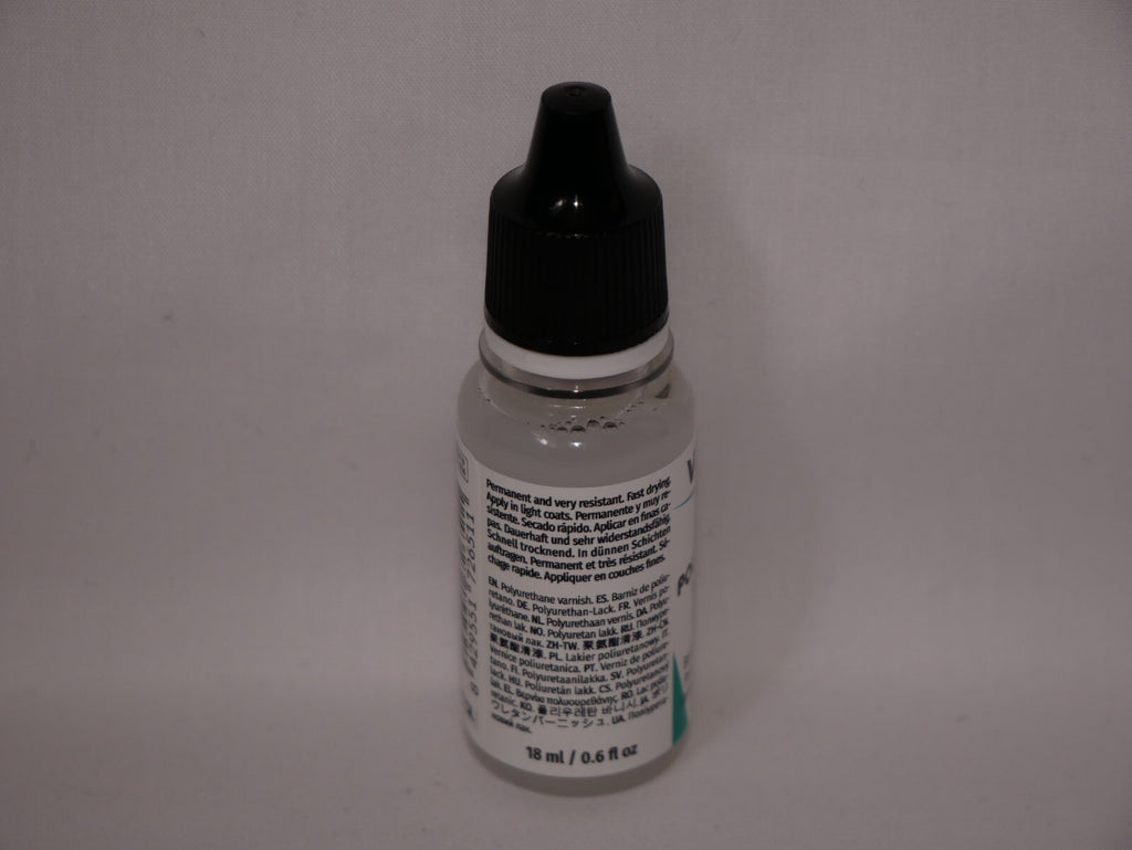 Vallejo Auxiliary Products Matt Polyurethane Varnish 18ml Dropper Bottle 72.651