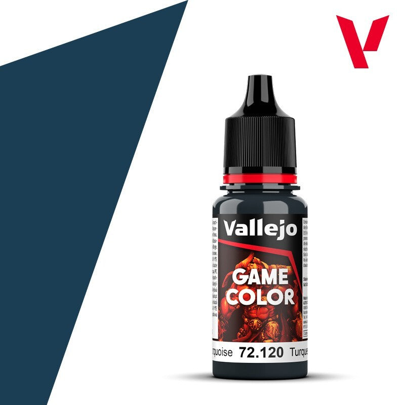 Vallejo Game Color Acrylic Abyssal Turquois 18ml/0.6 fl oz Dropper Bottle 72.120