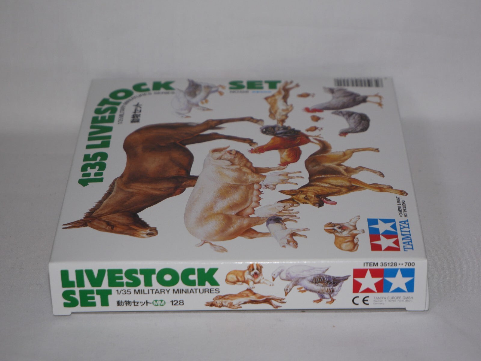 Tamiya Military Miniatures Series (No. 128) 1:35 Scale Livestock Model Set 35128