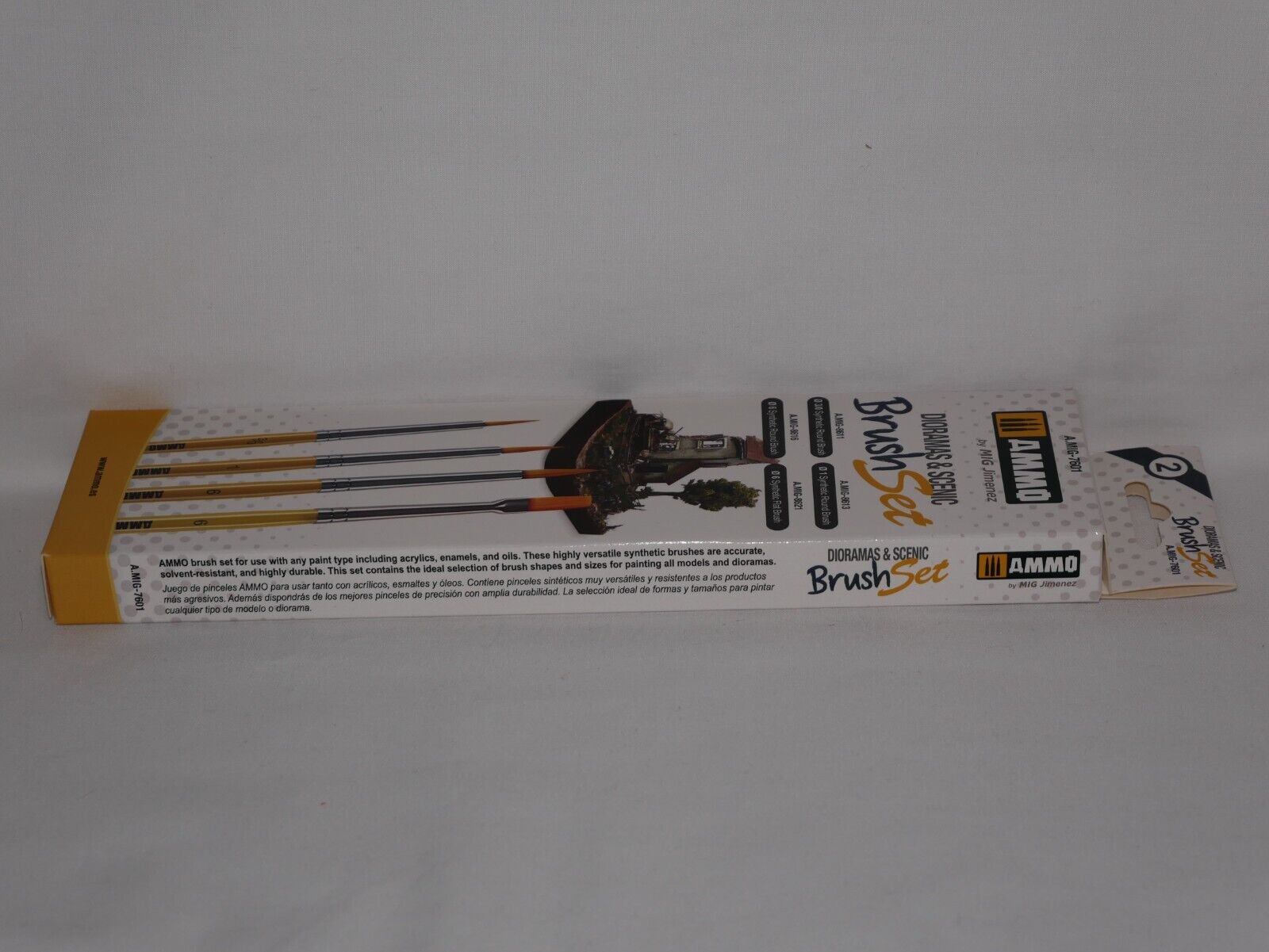 Ammo By Mig Jimenez (4 Piece) Dioramas & Scenic Synthetic Brush Set - A.MIG-7601