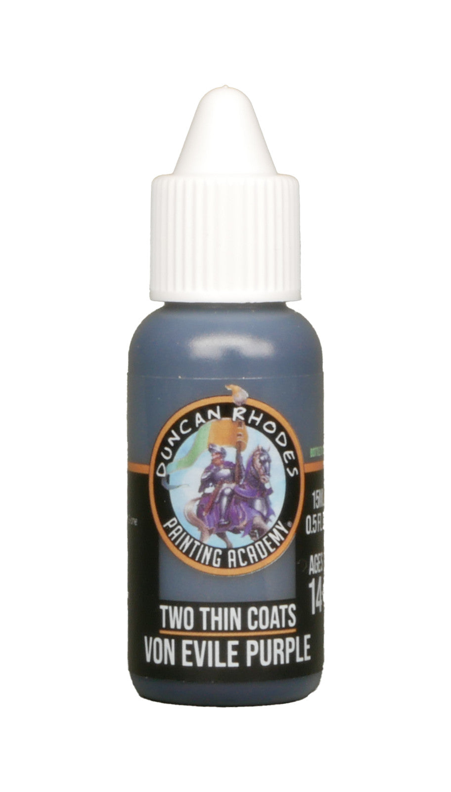 Duncan Rhodes Painting Academy Two Thin Coats Von Evile Purple 15ml Bottle 10148
