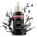The Army Painter Warpaints Fanatic Acrylic Matt Black 18ml Dropper Bottle WP3001