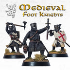 Victrix Medieval Warriors 28mm Scale Hard Plastic Medieval Foot Knights - VXM004
