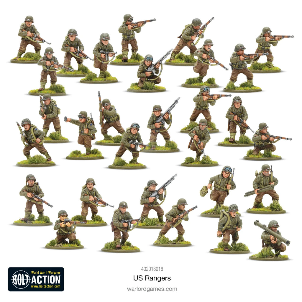 Warlord Games Bolt Action 1:56 US Ranges WWII Elite Light Infantry - 402013016